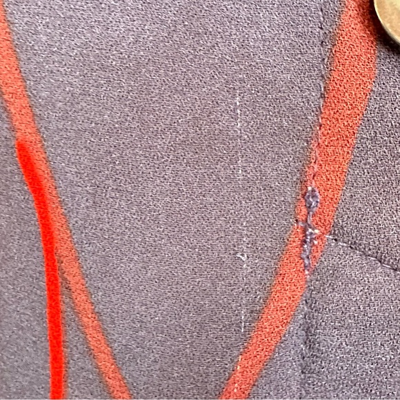 Halogen Nordstrom Peplum Navy Red Floral Sleeveless Sheath Midi Dress Sz M - Picture 7 of 10